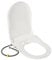 D-Shape Bidet Toilet Seat with Non Electric Self Cleaning Dual Nozzles Separated Rear & Feminine Natural Water Spray System PP Fits Elongated Toilets, White