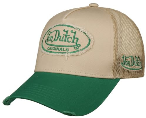 Von Dutch Kalmar Trucker Cap Basecap Baseballcap Truckercap Meshcap (One Size - beige-grün)