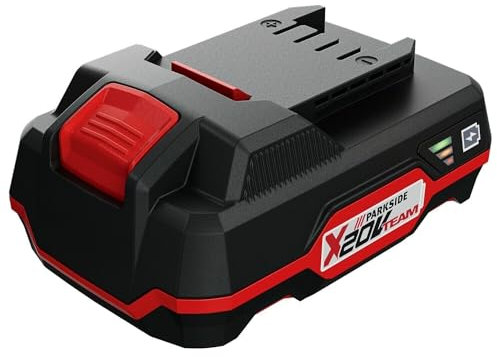 Parkside Battery 2Ah, 20V (PAP 20 B1) lithium-ion 20 volts with 3-stage charge status display Genuine German Battery Compatible with all devices of the''PARKSIDE X 20 V Team'' series