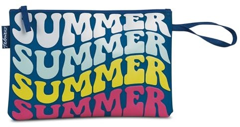 TiborTex Bikini Wetbag Badetasche wasserdichte Nasstasche für Urlaub Strand Schwimmbad (Blau)