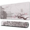 EOMKSE Grand Tapis de Souris de Jeu,La Religion Asiatique et Chinoise construit des Arbres de Sakura et des Formes d,avec Bords surpiqués et Dos antidérapant,sous-Main pour Clavier et Souris,30x80 cm