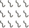 bricoleva.it Ganci per pannelli forati, attrezzi e utensili,Accessori e supporti metallici per pannelli forati,Ganci per espositori e organizzazione (Singolo,N2,12 PEZZI)
