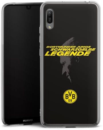 DeinDesign Hard Case kompatibel mit Huawei Y6 (2019) Schutzhülle transparent Smartphone Handy Hülle Marco Reus Borussia Dortmund BVB