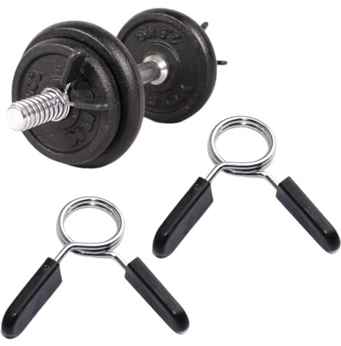 UENXRXE 2 Pièces De Pinces à Ressort pour Barre d’Haltères,Pinces à Levier d’Haltères,Pinces d’Haltères,Haltères,Haltérophilie,Fixations d’Haltères,Dispositif De Verrouillage,25 Mm