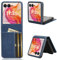 COQUE Funda Motorola RAZR 50 Ultra Shell, Funda magnética Lateral con múltiples Ranuras para Tarjetas de Visita, Funda Tipo Cartera, Funda de teléfono con Tapa para Motorola RAZR 50 Ultra-Azul