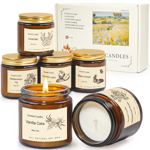 Scented Candles Gifts Set for Women Birthday,Aromatherapy Jar Candles in Glass,Scented Candle for Home Decor, Relaxing Candles,Gift for Staff,Thank You Candle for Partner,Wedding Return Gifts