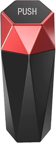 Auto Mülleimer Mit Deckel für Bentley Continental GT V8 Convertible Mulsanne, Hängende Aufbewahrungsbox Tragbarer Auslaufsicherer Fahrzeug Mülleimer,D-Red