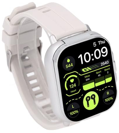 CCYLEZ Smart Watch with Earbuds, 2.01 Inch HD Touch Screen, Bluetooth Smartwatch for Man Women, Music and Calls, Various Sports Modes, Weather Forecast, Smart Alarm, Magnetic Charging