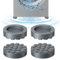 Diyxisk Soporte Lavadora, 4 Piezas Soporte Lavadora Secadora, Universal Antivibracion Lavadora, Antideslizante Patas Lavadora, para Estabilizar Lavadoras y Secadoras (Gris)