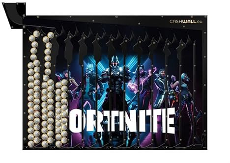 Cashwall - Wandspardose für ganze Jahr - 365 Münzen - 2 Euro - Geld Sparen Challenge | Spardose Nicht zum öffnen - Auszahlung bei vollständiger Füllung | Zum Aufhängen - Für Erwachsene und Kinder