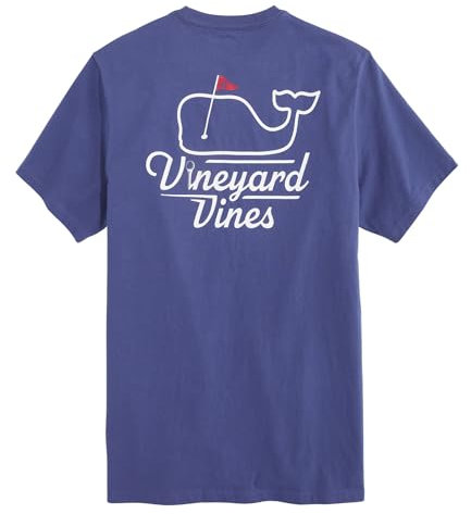 Vineyard Vines Men's Golf Flag Short-Sleeve Tee, Moonshine, S