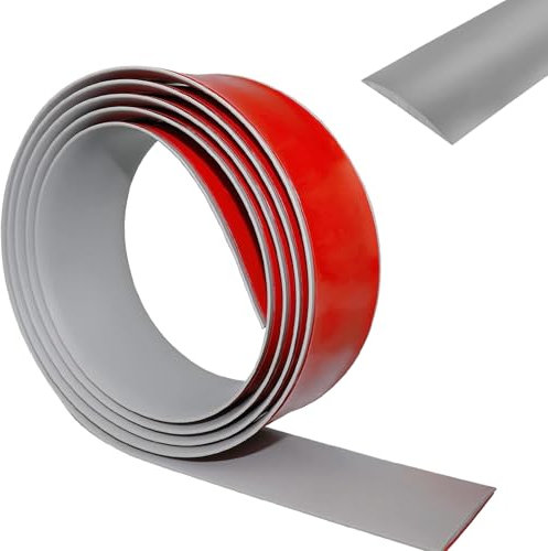 Übergangsprofil Selbstklebend, 1,5m x 5cm Selbstklebende Übergangsleisten, Bodenbelagsstreifen, Bodenbeläge,Übergangsprofil Selbstklebend Vinyl Übergangsleiste, für Holzböden, Fliesen in Räumen, Grau