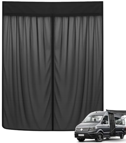 Roadtime Mosquitera magnética para VW Crafter II 17-25 Puerta Lateral | (H 210*165cm W)Red de Protección contra Insectos de una sola capa,Protección Solar,Ventilación,Red de Sombra para Camping