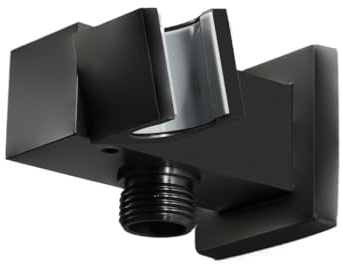 Badezimmer-Handbrause, Halterung, Wandanschluss, Wandauslass, Ellenbogen, Messing, Wandmontage, Handbrauseunterstützung (schwarz)