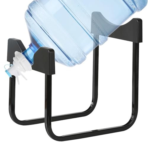 Support de bouteille d'eau de 5 gallons avec porte-tronçon de buse de donneur pour ouverture de 55 mm | Porte-eau réutilisable avec versement, base sans glissement et vanne à débit rapide pour le ména