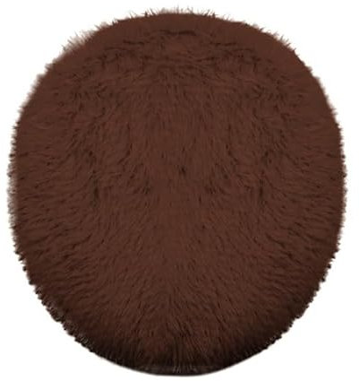 Insun Soft Fluffy Toilet Seat Cover, Washable Absorbent Lid Cover, Adjustable Non Slip Backing for Most Bathroom Toilet Lids Brown 17.7 x 19.7