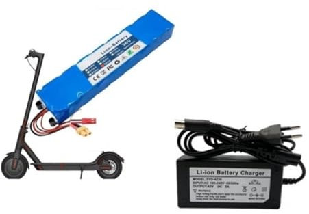 ZebRaz Batteria al Litio 10S3P 36V 80000mAh/90000mAh con Scheda BMS Integrata, Compatibile con la Batteria dello Scooter Elettrico Xiaomi Mijia M365(36v 90Ah 1 Set (Excluding Scooters))