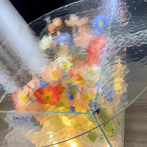 KGPGNYMYHA Protecteur De Plateau De Table en Verre Trempé Transparent De 75cm 80cm 90cm 100cm pour Table De Bistrot D'extérieur Protection De Surface Ronde en Verre(80cm-31.5in)