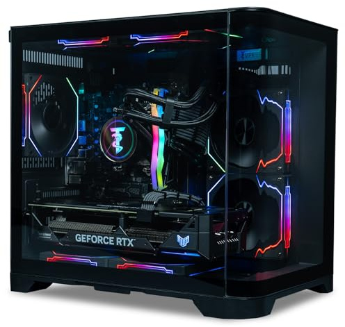 ViprTech Reaper 3.0 Gaming PC - AMD Ryzen 7 8700F (5.0Ghz Liquid Cooled), RTX 5070 12GB, 16GB DDR5 RAM, 1TB SSD, 800W Gold, VR-Ready, WiFi BT, Win 11, computer desktop, nero