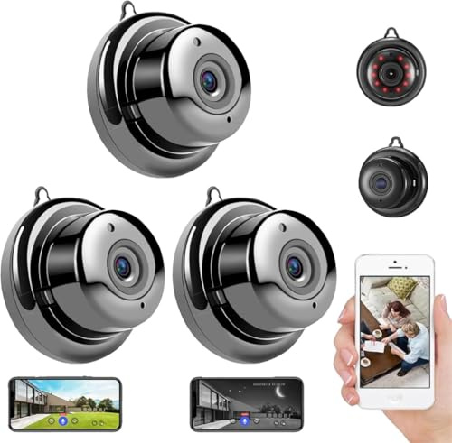 Rietoiu 2026 Upgraded Ultra-Invisible No-Plug Camera,1080P WiFi Mini Hidden Camera with Two-Way Audio,Invisible Mini Spy Cameras Wireless, Indoor Security Cameras,for Pet/Baby/Nanny (3 Pcs)