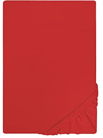 biberna Jersey-Spannbetttuch 0077155 rot 1x 180x200 cm - 200x200 cm