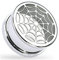 Gekko Body Jewellery Chirurgenstahl, 12 mm Schraubbefestigung, Spinnennetz-Tunnel/Plug, Chirurgenstahl