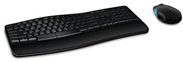 Microsoft Sculpt Comfort L3V-00008 Desktop Tastatur und Maus Set (RF Wireless, USB, QWERTZ, Kabellos) Schwarz