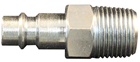 Milton S-762-1 3/8 MNPT HIGHFLOWPRO™ V-Style/European Interchange Steel Air Plug Fitting (High Volume Low Pressure Application)