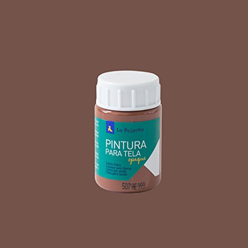 Pintura para Tela Opaque To-16 Castaño 35ML La Pajarita, Pintura de aplicación directa sobre tela