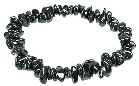 Lebensquelle Plus Hämatit Splitterarmband | Handgefertigtes Elastisches Stretch Splitter Armband | Echter natürlicher Edelstein (Hämatit)