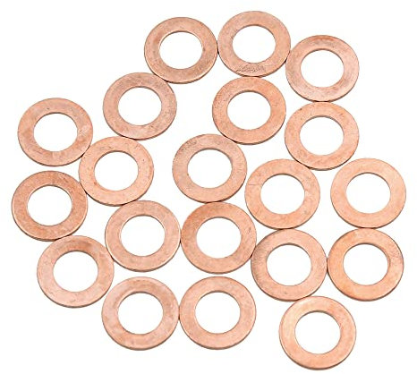 sourcing map 20 pc 10mm Dia Interne rondelle cuivre étanchéité joint Auto