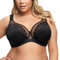 Gorsenia Dame Soft BH Bügeln Nicht Gepolstert Voll-Cup Große Brüste K441 Luisse, Schwarz,85I