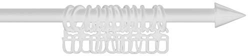 Bestlivings Gardinenstange Set - Lilie, Kegel, Roma (Kegel (70-130cm), Weiß)