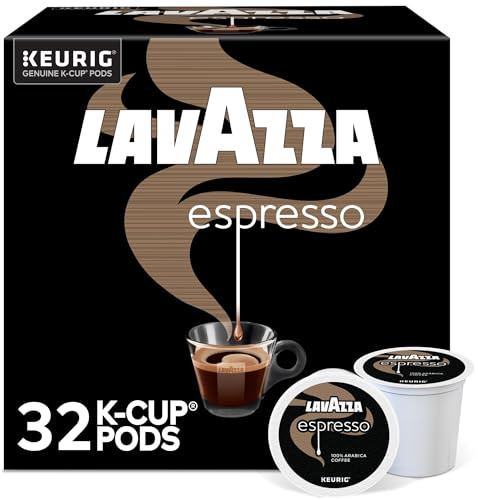 Lavazza Espresso, Single-Serve Keurig K-Cup Pods, Medium Roast Coffee, 32-Count Box