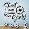 Shoot for Your Goals Football Wall Sticker Boys Mural Wallpaper Living Room murals Decal Posters Vinyl Kid Poster boy Stickers Kitchen Decor Art Accessories Walls Decals Teen bedrooms Sports Gym
