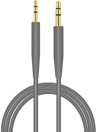 Cables de repuesto estéreo macho de 3,5 mm a 2,5 mm para auriculares Bose Oe2 / Oe2i / AE2 /QC25 QC35 (gris)