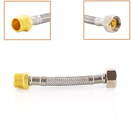 DL-pro Armaturenschlauch Anschlussschlauch 3/8 x 3/8 Zoll 100mm flexibel für den Anschluss eines Wasserhahnes