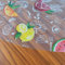 Transparente Folie Tischdecke Tischfolie Schutzfolie mit Muster Tropicas Obst Melone Oval 130 x 160 cm abwaschbar