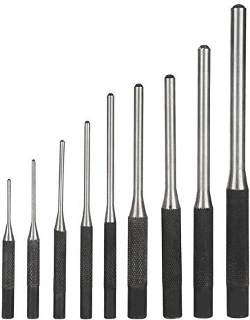 9Pcs Pinstanzer Set Center Punch Nagelstanzer Stahl Roll Pin Punch Set Mechanik Professionelles Werkzeug Kit Hand Pin Entfernung Werkzeug
