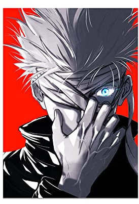NESTLDEC Anime Jujutsu Kaisen Poster Gojo Satoru Leinwand Wandkunst HD-Druck Gemälde Raumdekoration Junge Geschenk 30,5 x 41,5 cm (ungerahmt)