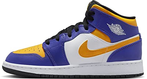 Jordan Nike Jordan 1 Mid Lakers DQ8423 517 ragazzo Viola 38