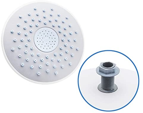 Pommeau De Douche 19cm rond abdos Caoutchouc Silicon Visser les précipitations de pluie Tête de douche supérieure for la pluie douche cabine Robinets de toit Pulvérisateurs d'eau Support Pommeau De Do