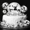 Morofme Disco Spiegel Ball 12pcs Disco Ball Kuchen Cupcake Toppers Picks 70er Jahre Disco Kuchen Centerpiece Silber glänzend Disco Ball für Samstag Nacht Tanz Hochzeit Geburtstag Party Dekoration