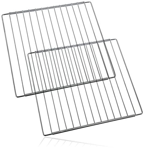 SPARES2GO Universal Refrigerator Adjustable Shelf Freezer Fridge Chrome Plated (Pack of 2)