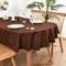 Wolkemer Ovale Tischdecke, 152,4 x 213,3 cm, waschbar, einfarbig, Schokoladen-Tischdecke für Esszimmer, Hochzeit, Party, Bankett, Tischdekoration