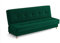 MEBLE-LUX Schlafsofa mit bettkasten 195 cm Breit Elisa, 3 Sitzer Sofa mit Schlaffunktion, Schlafcouch mit Stauraum, Klappsofa Grün