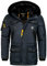 Geographical Norway warme Herren Winter Jacke Parka Outdoor ACORE Luxus SKI Anorak Winter Jacke Wintermantel Mantel, Farbe:Navy, Größe:XL