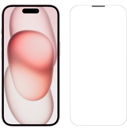 Lobwerk Glasfolie für Apple iPhone 15 Pro Max 6.7 Zoll Glas Transparent Displayschutz Blasenfrei Hartglas Ultraklar Antistatik Kristallklar Schutzfolie