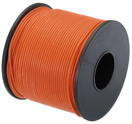 QUARKZMAN 26AWG Kabel Elektrischer Draht 0,13 mm² Verzinntes Kupferkabel 75 Meter, Stromkabel Hohe Temperatur Leitung Erdkabel Litzenkabel Verlängerungskabel für Kfz Kabelkanal, Orange