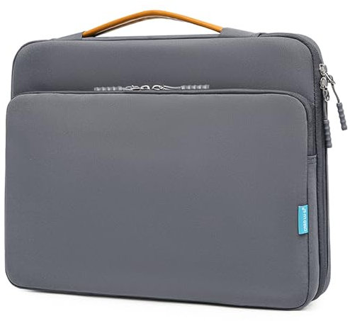 Veki 15-16 Pulgadas Funda para Portátil Impermeable, Anti-rasguños Funda Ordenador Portátil, Fundas Blanda PC Portátiles, Bolsa de Transporte para MacBook, Acer, HP, DELL, Lenovo, ASUS (Gris)